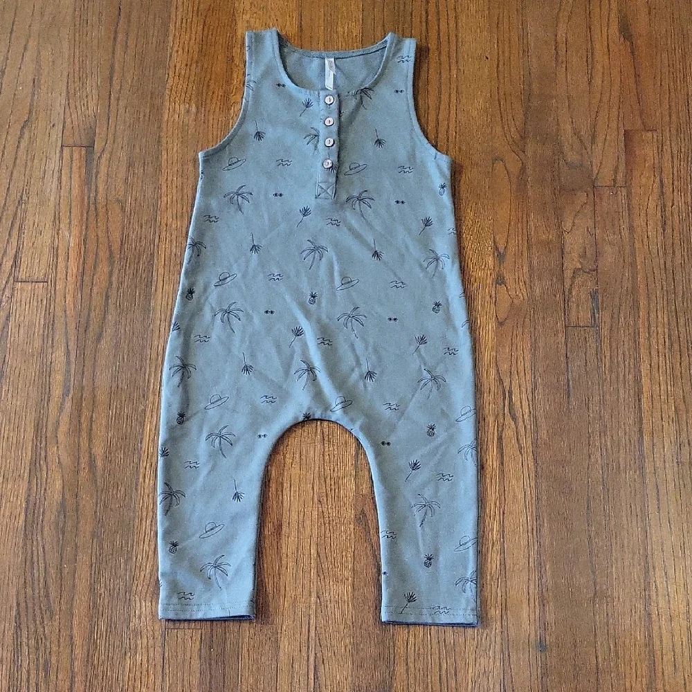 Rylee + Cru Green Baby Romper